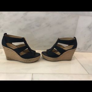 Navy Micheal Kors wedges